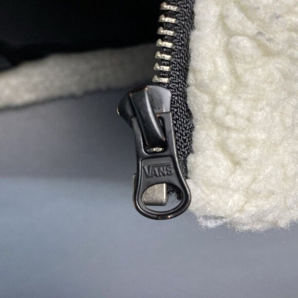 Vans Snow Out Sherpa Full Zip‎ Jacket Womens Size Large Ivory Warm & Cozy - Picture 10 of 12